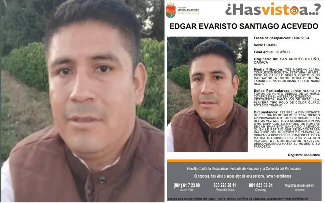 Buscan A Oaxaqueño Desaparecido En Tapachula Edgar Evaristo Santiago Acevedo El Heraldo De 8825